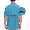 imageLittle Donkey Andy Mens QuickDry Stretch Long Sleeve Shirt for Hiking TravelHorizon Blue