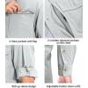 imageLittle Donkey Andy Mens QuickDry Stretch Long Sleeve Shirt for Hiking TravelLight Gray