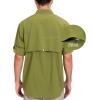 imageLittle Donkey Andy Mens QuickDry Stretch Long Sleeve Shirt for Hiking TravelOlive