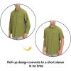 imageLittle Donkey Andy Mens QuickDry Stretch Long Sleeve Shirt for Hiking TravelOlive