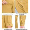 imageLittle Donkey Andy Mens QuickDry Stretch Long Sleeve Shirt for Hiking TravelYellow