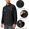 imageLittle Donkey Andy Mens UPF 50 UV Protection Long Sleeve Lightweight Shirt Breathable Quick Dry Hiking Fishing ShirtsBlack