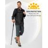 imageLittle Donkey Andy Mens UPF 50 UV Protection Long Sleeve Lightweight Shirt Breathable Quick Dry Hiking Fishing ShirtsBlack