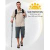 imageLittle Donkey Andy Mens UPF 50 UV Protection Long Sleeve Lightweight Shirt Breathable Quick Dry Hiking Fishing ShirtsLight Khaki