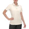 imageLittle Donkey Andy Womens Golf Polo Lightweight Quick Dry Collared 3Buttons T Shirt UPF 50 Moisture Wicking Short SleeveApricot Pink