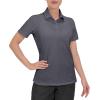 imageLittle Donkey Andy Womens Golf Polo Lightweight Quick Dry Collared 3Buttons T Shirt UPF 50 Moisture Wicking Short SleeveDeep Gray