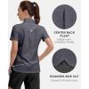 imageLittle Donkey Andy Womens Golf Polo Lightweight Quick Dry Collared 3Buttons T Shirt UPF 50 Moisture Wicking Short SleeveDeep Gray