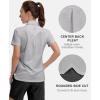 imageLittle Donkey Andy Womens Golf Polo Lightweight Quick Dry Collared 3Buttons T Shirt UPF 50 Moisture Wicking Short SleeveLight Gray
