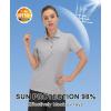 imageLittle Donkey Andy Womens Golf Polo Lightweight Quick Dry Collared 3Buttons T Shirt UPF 50 Moisture Wicking Short SleeveLight Gray