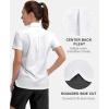 imageLittle Donkey Andy Womens Golf Polo Lightweight Quick Dry Collared 3Buttons T Shirt UPF 50 Moisture Wicking Short SleeveWhite