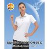 imageLittle Donkey Andy Womens Golf Polo Lightweight Quick Dry Collared 3Buttons T Shirt UPF 50 Moisture Wicking Short SleeveWhite