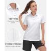 imageLittle Donkey Andy Womens Golf Polo Lightweight Quick Dry Collared 3Buttons T Shirt UPF 50 Moisture Wicking Short SleeveWhite