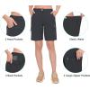 imageLittle Donkey Andy Womens Hiking Shorts 105 Inch Inseam Lightweight Quick Dry Running Golf Shorts with Zipper PocketsBlack Heather