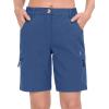 imageLittle Donkey Andy Womens Hiking Shorts 105 Inch Inseam Lightweight Quick Dry Running Golf Shorts with Zipper PocketsBlue Heather
