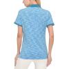imageLittle Donkey Andy Womens Lightweight Short Sleeve Golf Polo Shirt 3Buttons Collared Quick Dry Moisture Wicking UPF 50Heather Blue