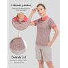 imageLittle Donkey Andy Womens Lightweight Short Sleeve Golf Polo Shirt 3Buttons Collared Quick Dry Moisture Wicking UPF 50Heather Poinsettia