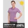 imageLittle Donkey Andy Womens Lightweight Short Sleeve Golf Polo Shirt 3Buttons Collared Quick Dry Moisture Wicking UPF 50Heather Purple