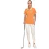 imageLittle Donkey Andy Womens Lightweight Short Sleeve Golf Polo Shirt 3Buttons Collared Quick Dry Moisture Wicking UPF 50Heather Yellow