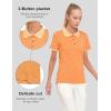 imageLittle Donkey Andy Womens Lightweight Short Sleeve Golf Polo Shirt 3Buttons Collared Quick Dry Moisture Wicking UPF 50Heather Yellow