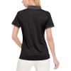imageLittle Donkey Andy Womens Lightweight Short Sleeve Golf Polo Shirt 3Buttons Collared Quick Dry Moisture Wicking UPF 50Pure Black
