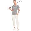 imageLittle Donkey Andy Womens Lightweight Short Sleeve Golf Polo Shirt 3Buttons Collared Quick Dry Moisture Wicking UPF 50Pure Grey