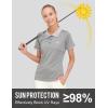imageLittle Donkey Andy Womens Lightweight Short Sleeve Golf Polo Shirt 3Buttons Collared Quick Dry Moisture Wicking UPF 50Pure Grey