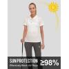 imageLittle Donkey Andy Womens Lightweight Short Sleeve Golf Polo Shirt 3Buttons Collared Quick Dry Moisture Wicking UPF 50Pure White