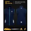 imageLittle Donkey Andy Womens Lightweight Softshell Vest Windproof Sleeveless Jacket for Running Hiking TravelBluereflective