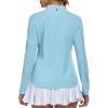 imageLittle Donkey Andy Womens Shirts Long Sleeve 14 Zip UPF50 UV Sun Protection Quick Dry Workout Hiking Athletic ShirtsMicrocollar Blue