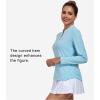 imageLittle Donkey Andy Womens Shirts Long Sleeve 14 Zip UPF50 UV Sun Protection Quick Dry Workout Hiking Athletic ShirtsMicrocollar Blue