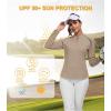 imageLittle Donkey Andy Womens Shirts Long Sleeve 14 Zip UPF50 UV Sun Protection Quick Dry Workout Hiking Athletic ShirtsMicrocollar Dark Khaki