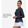 imageLittle Donkey Andy Womens Shirts Long Sleeve 14 Zip UPF50 UV Sun Protection Quick Dry Workout Hiking Athletic ShirtsMicrocollar Grey