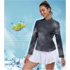 imageLittle Donkey Andy Womens Shirts Long Sleeve 14 Zip UPF50 UV Sun Protection Quick Dry Workout Hiking Athletic ShirtsMicrocollar Grey