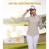 imageLittle Donkey Andy Womens Shirts Long Sleeve 14 Zip UPF50 UV Sun Protection Quick Dry Workout Hiking Athletic ShirtsMicrocollar Light Khaki