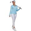 imageLittle Donkey Andy Womens Shirts Long Sleeve 14 Zip UPF50 UV Sun Protection Quick Dry Workout Hiking Athletic ShirtsThumb Blue Heather