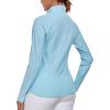 imageLittle Donkey Andy Womens Shirts Long Sleeve 14 Zip UPF50 UV Sun Protection Quick Dry Workout Hiking Athletic ShirtsThumb Blue Heather