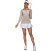 imageLittle Donkey Andy Womens Shirts Long Sleeve 14 Zip UPF50 UV Sun Protection Quick Dry Workout Hiking Athletic ShirtsThumb Hole Khaki Heather