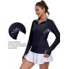 imageLittle Donkey Andy Womens Shirts Long Sleeve 14 Zip UPF50 UV Sun Protection Quick Dry Workout Hiking Athletic ShirtsThumb Hole Purple Heather