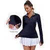 imageLittle Donkey Andy Womens Shirts Long Sleeve 14 Zip UPF50 UV Sun Protection Quick Dry Workout Hiking Athletic ShirtsThumb Hole Purple Heather