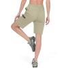 imageLittle Donkey Andy Womens Ultra Stretch Quick Dry Lightweight Bermuda Shorts Drawstring Zipper Pocket Hiking Travel WorkoutA03 Khaki