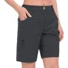 imageLittle Donkey Andy Womens Hiking Shorts 105 Inch Inseam Lightweight Quick Dry Running Golf Shorts with Zipper PocketsBlack Heather