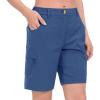 imageLittle Donkey Andy Womens Hiking Shorts 105 Inch Inseam Lightweight Quick Dry Running Golf Shorts with Zipper PocketsBlue Heather