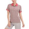imageLittle Donkey Andy Womens Lightweight Short Sleeve Golf Polo Shirt 3Buttons Collared Quick Dry Moisture Wicking UPF 50Heather Poinsettia