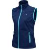 imageLittle Donkey Andy Womens Lightweight Softshell Vest Windproof Sleeveless Jacket for Running Hiking TravelBluereflective