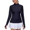 imageLittle Donkey Andy Womens Shirts Long Sleeve 14 Zip UPF50 UV Sun Protection Quick Dry Workout Hiking Athletic ShirtsThumb Hole Purple Heather