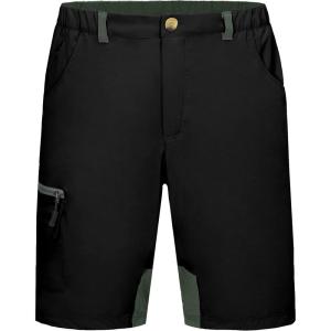 imageLittle Donkey Andy Mens Golf Hiking Cargo Shorts Quick Dry Stretch Lightweight Outdoor Shorts with Zipper Pockets9 InchBlack