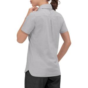 imageLittle Donkey Andy Womens Golf Polo Lightweight Quick Dry Collared 3Buttons T Shirt UPF 50 Moisture Wicking Short SleeveLight Gray