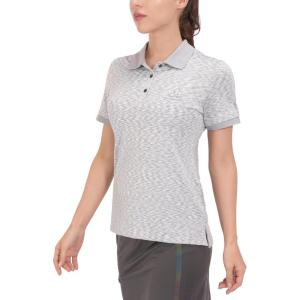imageLittle Donkey Andy Womens Lightweight Short Sleeve Golf Polo Shirt 3Buttons Collared Quick Dry Moisture Wicking UPF 50Heather Grey