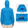 imageLittle Donkey Andy Womens Hoodie Long Sleeve Shirt UPF 50 Sun Protection Outdoor Quick Dry Fishing Hiking ShirtsHood Diva Blue