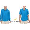 imageLittle Donkey Andy Womens Hoodie Long Sleeve Shirt UPF 50 Sun Protection Outdoor Quick Dry Fishing Hiking ShirtsHood Diva Blue
